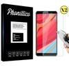 Screen Protector Glass Film - Phonillico® - Xiaomi REDMI S2 - Pack of 2 - Tempered Glass - Scratch Resistant