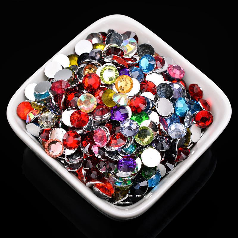 Flat Bottom Resin Diamond Beauty Sticker, Perfect for DIY Phone Cases & Nail Art. 14-cut Austrian Diamond Imitation In 2mm/3mm/4mm Sizes.