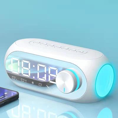 Будильник Bluetooth-динамики Электронные настольные часы со светодиодной подсветкой Сабвуфер Музыкальный плеер Басовый динамик