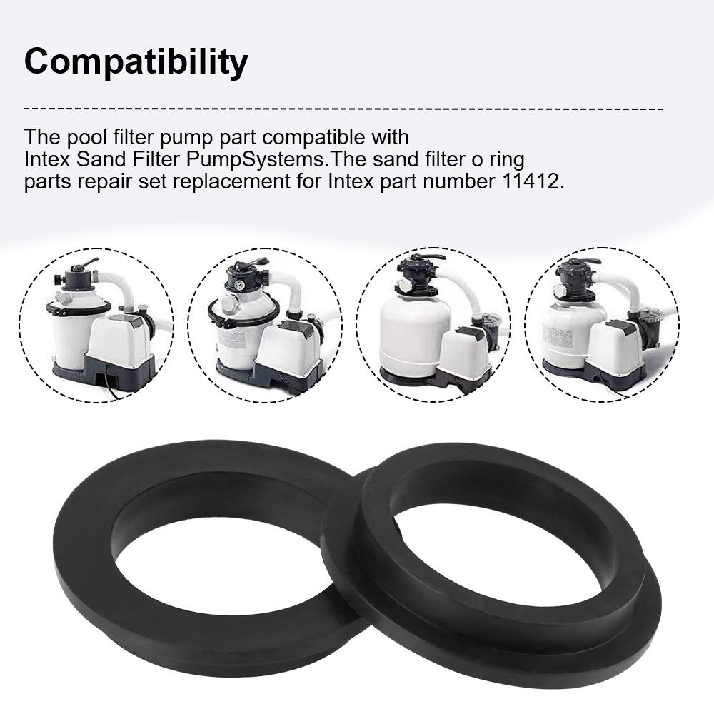 Compatible With Intex Sand Filtration Pump Motor 6Pcs Pool Filter Gasket Swimming Pool Accessories Replace O-Ring Gasket