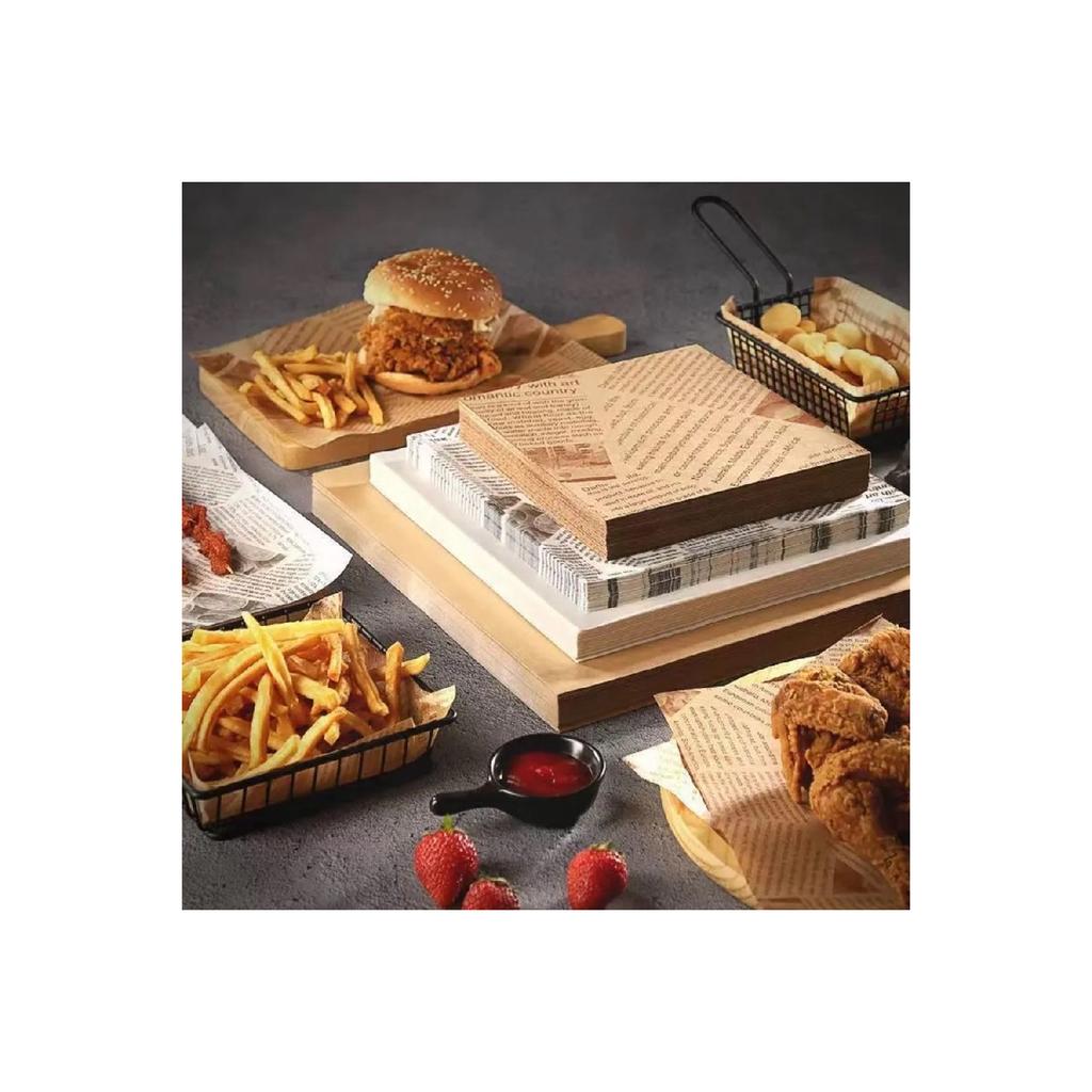 Масляная бумага с рисунком | 50 штук винтажной газетной бумаги с узором для презентаций | Винтажная масляная бумага