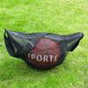 1pcs Adjustable Basketball Mesh Bag Mesh Fabric Single Shoulder Crossbody Ball Bag Zipper Pocket Handbag