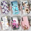 For Samsung S20 S21 FE S22 S23+ Ultra S10 S11+ Note10 Lite Case Fashion Butterfly Transparent Soft Silicone For Samsung Galaxy Funda Coque Bumper
