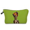 Women Black girl Print Cosmetic Bag Toiletries Organize Travel Storage Case 6397