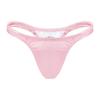 LittleForBig Men's Adult Panties, Thin Band, Fold-Over Diagonal Hook T-Back, Unisex Shapewear, Smooth, Pink, 2XL