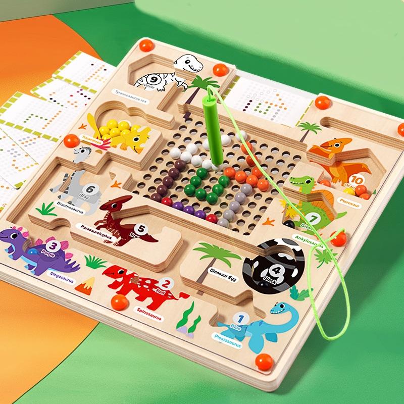 Магнитные сортировочные игры Монтессори Пазл Игрушки Лабиринт Доска Обучение Цвету Счету Числу Классификация Деревянная Обучающая Игрушка