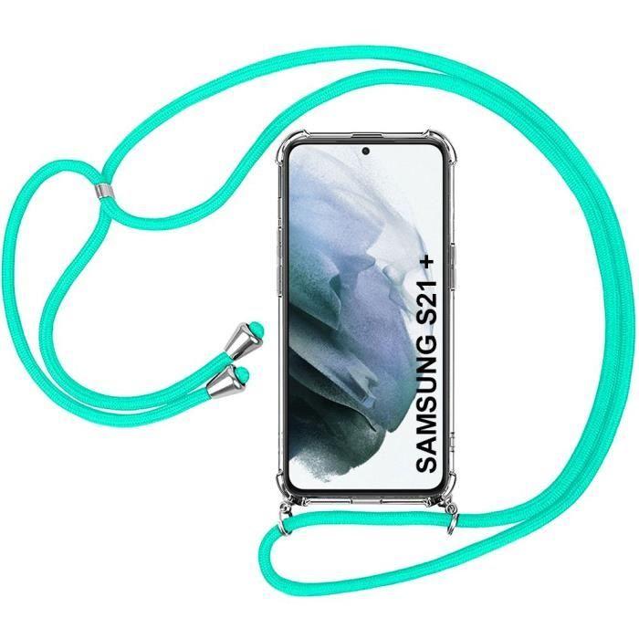 Crossbody Case For Samsung S21 Plus - PROSHOP - Flexible - Transparent-Green - Anti-Scratch Shockproof