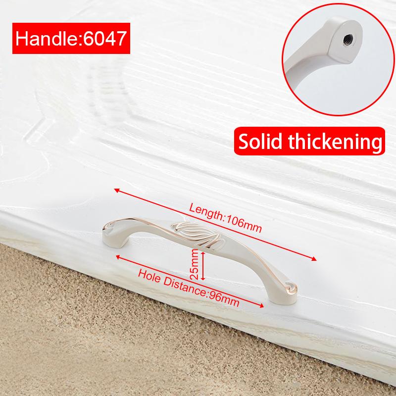 NAIERDI Ivory White Cabinet Handles Zinc Aolly Kitchen Cupboard Door Pulls Drawer Knobs European Fashion Furniture Handle