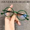 Round Frame Reading Glasses Ultralight Oversized Frame Presbyopic Eyeglasses Hyperopia Eyewear +1.0~+4.0