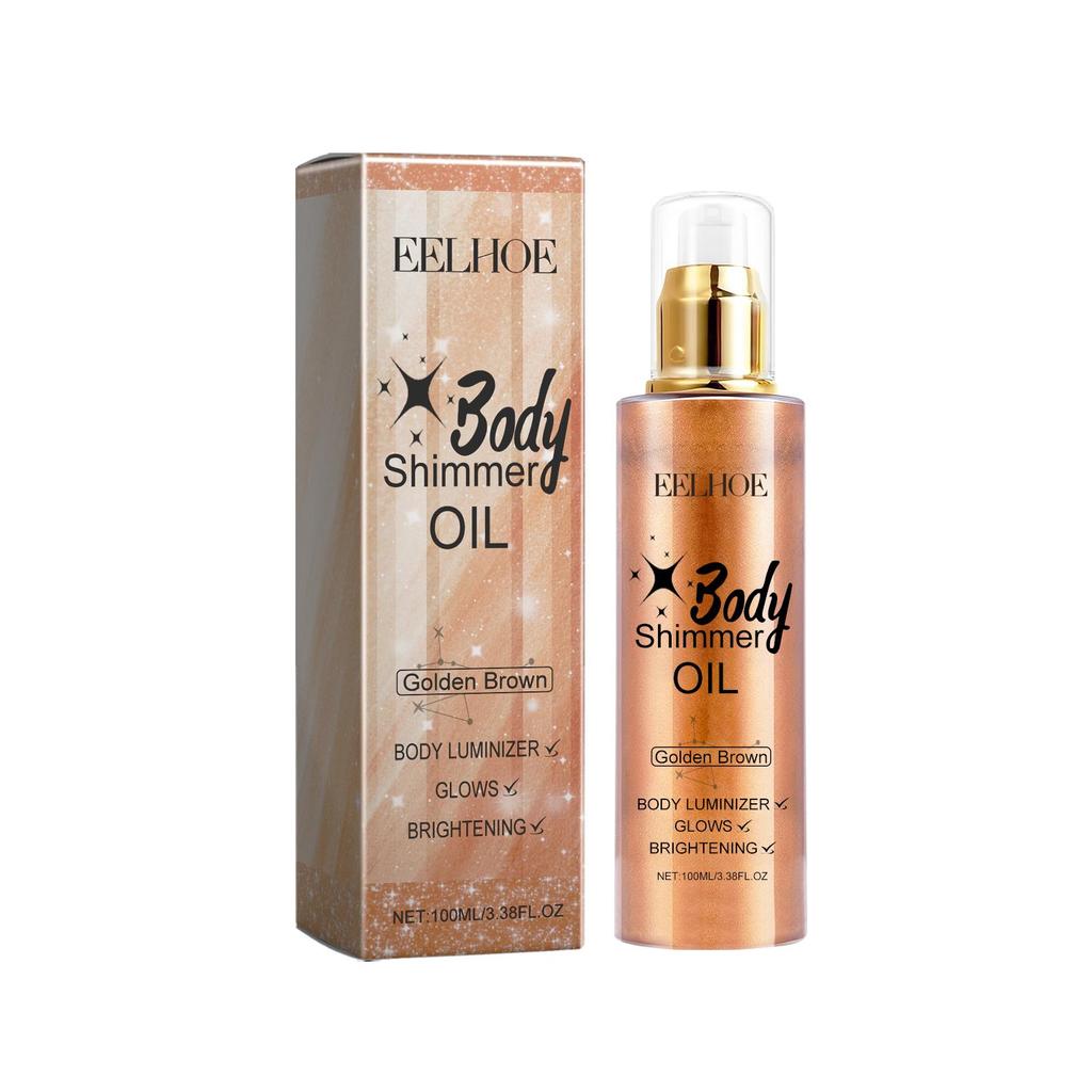 EELHOE Body Shimmer Oil Series Contour Liquid Highlighter Sexy Glowing Oil In Bronze Gold/Golden Brown/Gold/Silver