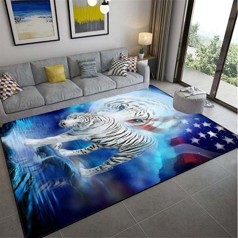 Спальня Гостиная Кухня Коридор Ковер Бытовой Тигр Узор Ковер Европейский Стиль Напольный Коврик Коридор Ковер