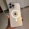 Роскошный не желтеющий прозрачный акриловый чехол для телефона для iPhone 15 14 13 12 11 Pro Max Plus Magsafe, магнитный чехол для беспроводной зарядки