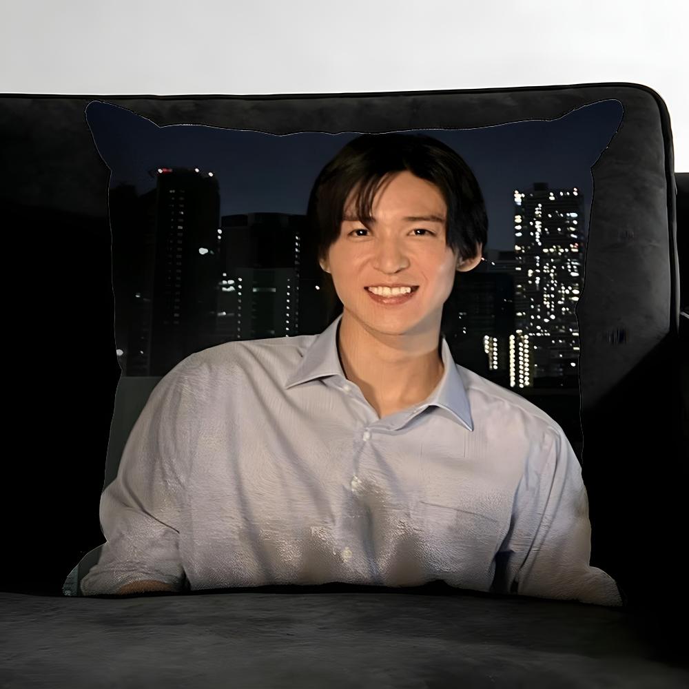 MMeguro RenN Actor Cushion Cover Pillowcase Ultra Soft Skin Friendly Fabric Cloud Like Comfort Concealed Zipper