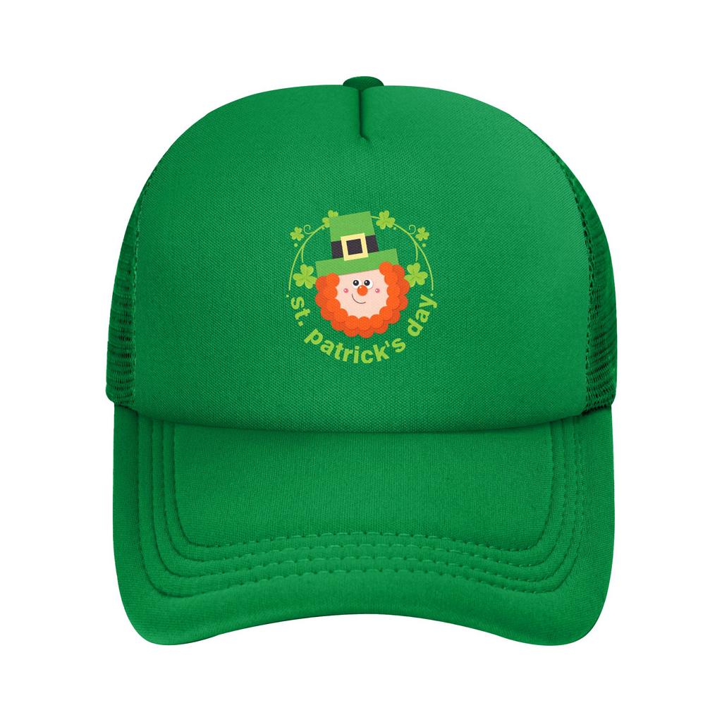 happy saint st patricks day Foam Trucker Hats Unisex Summer Breathable Mesh Golf Cap Hat Fashion Sun Cap Adjustbale