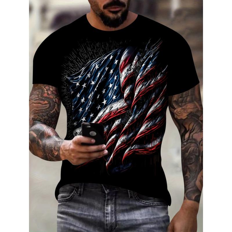 Новая 3D футболка для мужчин, короткий рукав в стиле хип-хоп, мужская футболка Fire Ball Harajuku