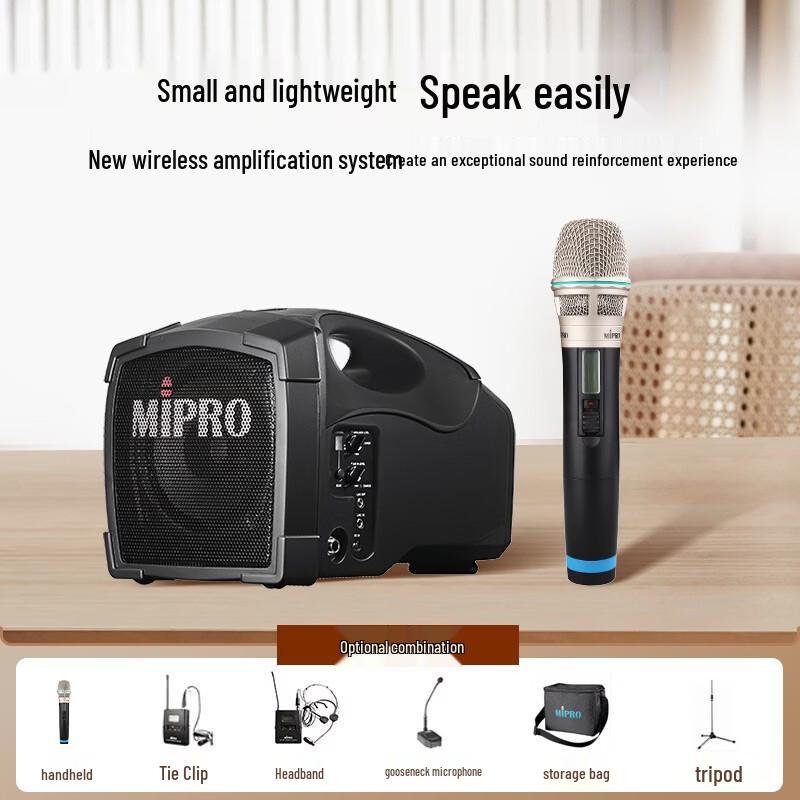 MIPRO MA-101B Wireless Portable Amplifier with Lavalier Mic CN plug (adapter included)