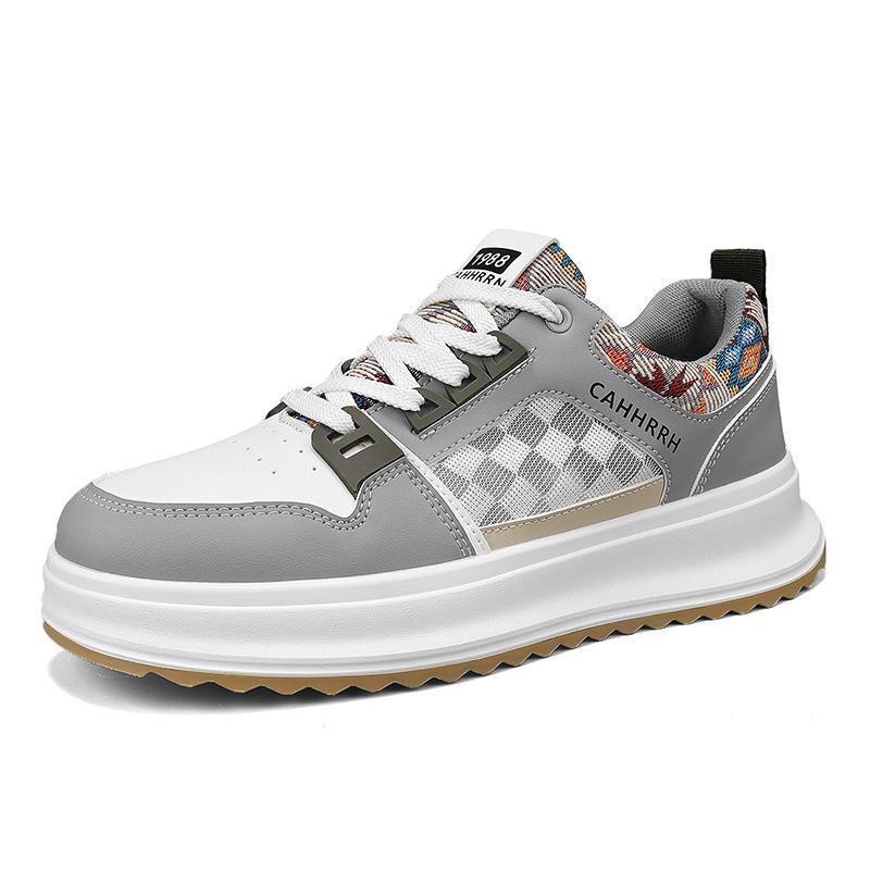 Повседневная парусиновая обувь мужская весенняя новая мужская обувь нишевая уличная универсальная на платформе с низким верхом спортивная обувь