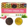 Зеленый чай TEACURRY со вкусом личи (Упаковка на 1 месяц, 30 чайных пакетиков) - Органический зеленый чай с личи | Богат витаминами и минералами | Изготовлен из натуральных ингредиентов