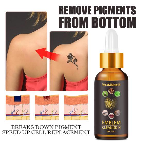 30 мл жидкость для удаления татуировок, безопасная, простая в использовании, растительные экстракты, чистая жидкость для кожи татуировки для тела