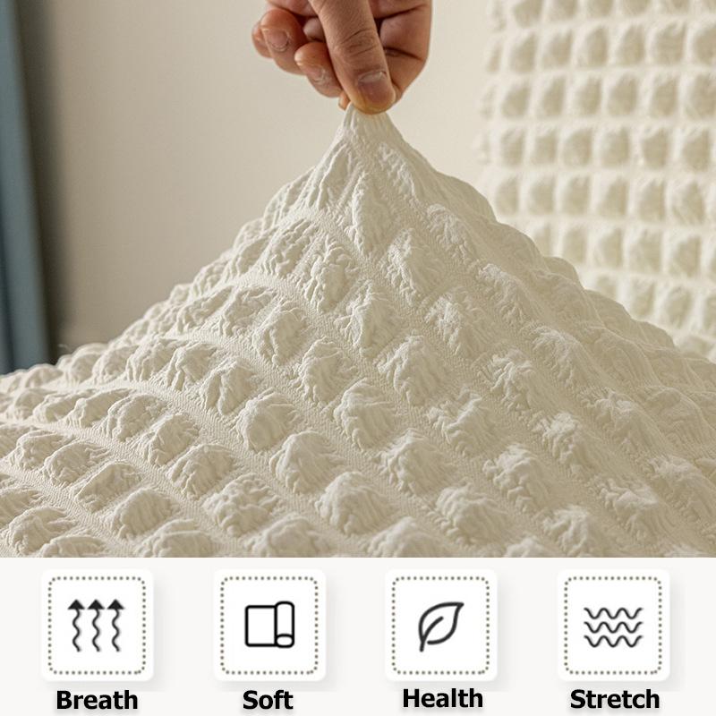 Чехол на стул-юбку из сирсакера для обеденного зала, банкета, свадьбы, эластичный, моющийся, на сиденье, домашний декор, противогрязный, эластичный, 1 шт.