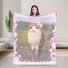 Meowl Cat Owl Meme Blankets Soft Pattern Plush Throw Blanket For Couch Bed Airplane Travel Flannel Bedspread Bed Cover