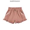 Хлопковые шорты Happyology для девочек с оборками и вышивкой