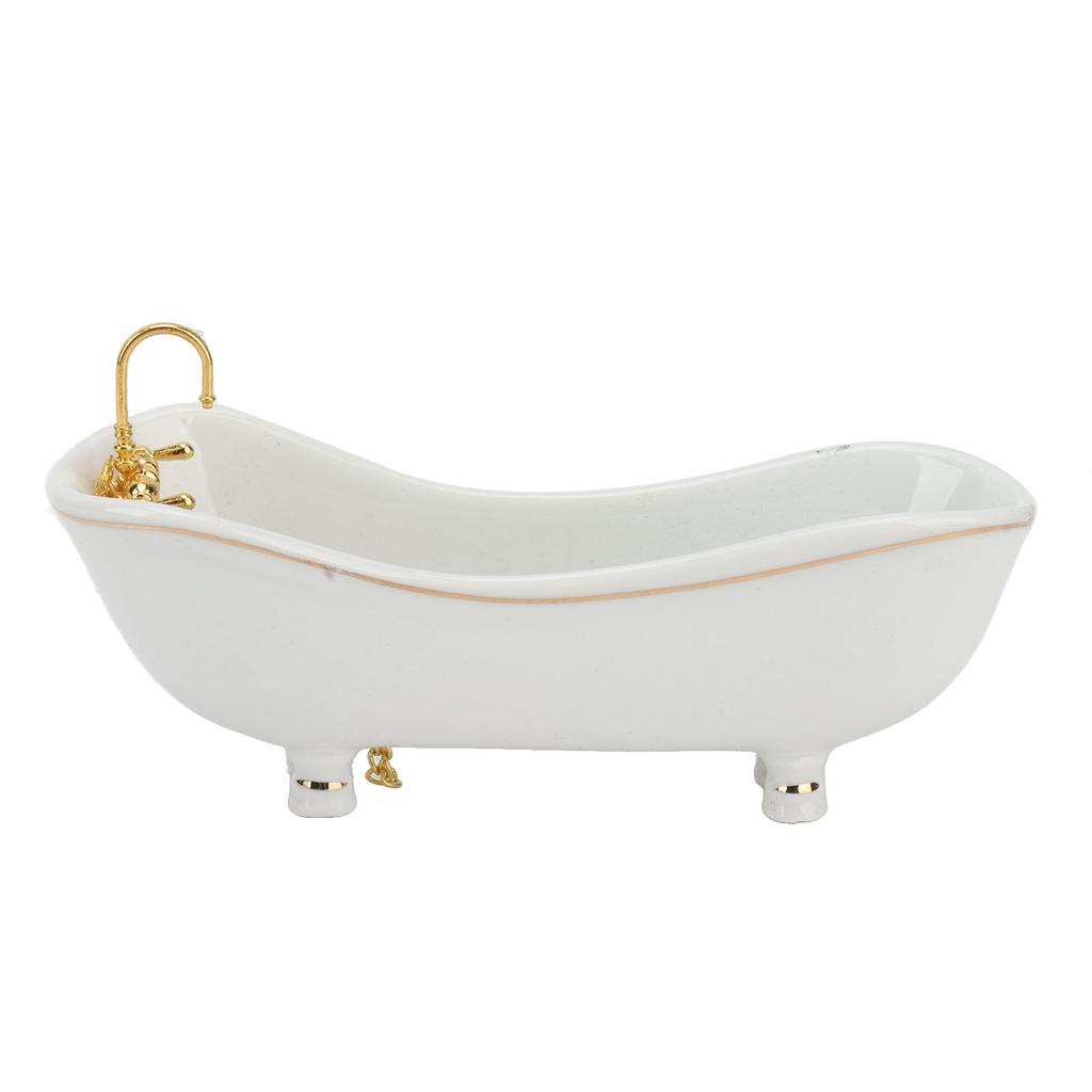 5 Pieces 1:12 Dollhouse Bathroom Set Cute Beautiful Porcelain Dollhouse Miniature Furniture Toys