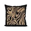 American Retro Maillard Style Pillowcase Living Room Sofa Bedroom Backrest Cushion Abstract Short Velvet Pillowcase