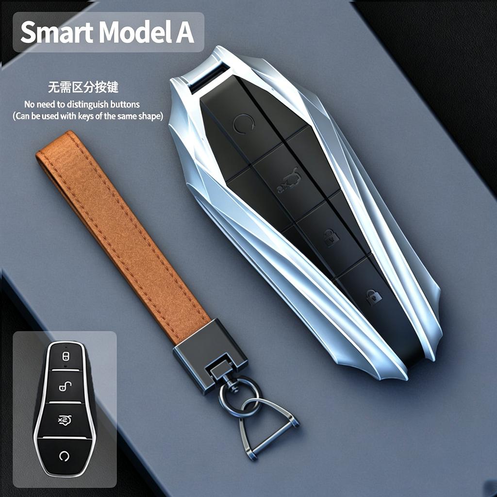 Для BYD Dolphin Металлический набор чехлов для автомобильных ключей Song Plus Han EV Qin DMI Yuan Pro Tang DMP Escort Ship 07 Seal Европейский G Автомобильные аксессуары