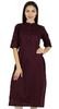 Womens Casual Cotton Kurti 3 4 Sleeve Formal Kurta Straight Tunic