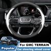 Nappa Leather Car Steering Wheel Cover For GMC TERRAIN AT4 Denali 2025 2024 -2010 Non Slip Steering Wheel Cover Accessories
