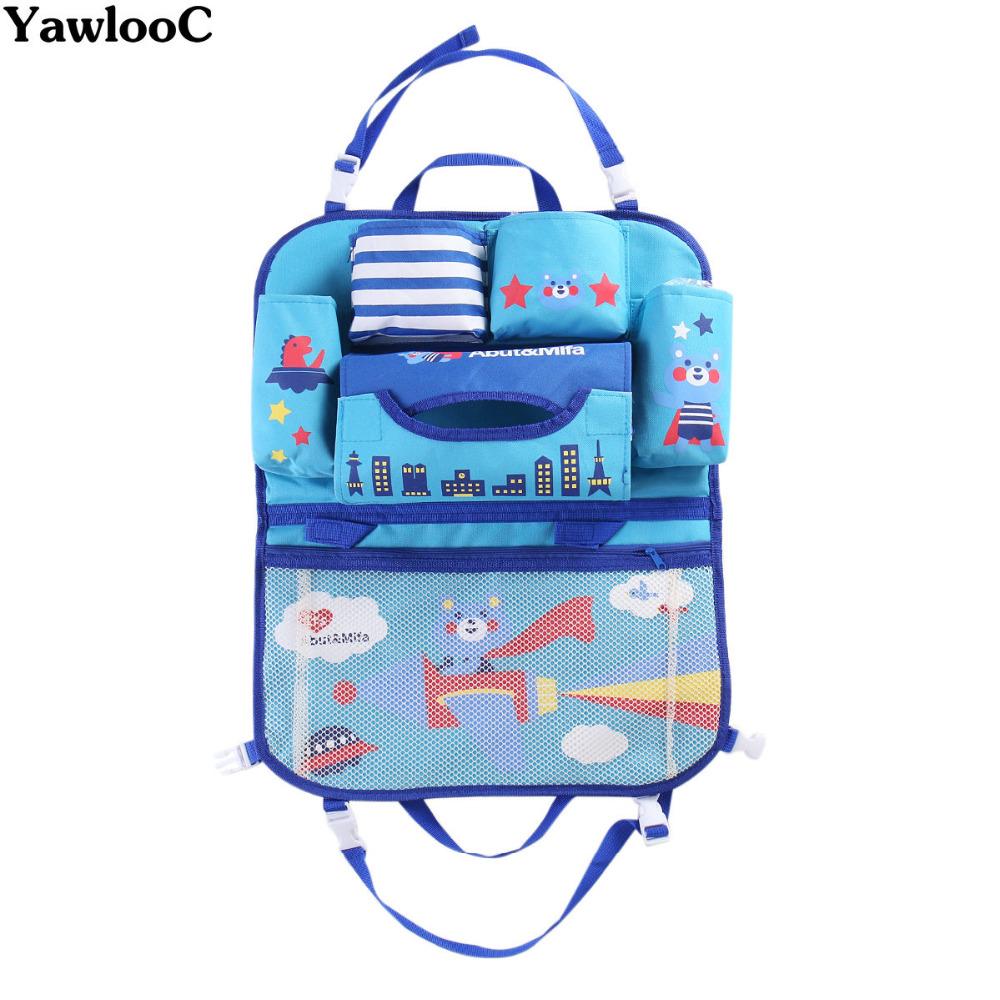 Cartoon Car Seat Back Storage Hang Bag Organizer Car Styling Baby Product Varia Stowing Tidying Automobile Interior