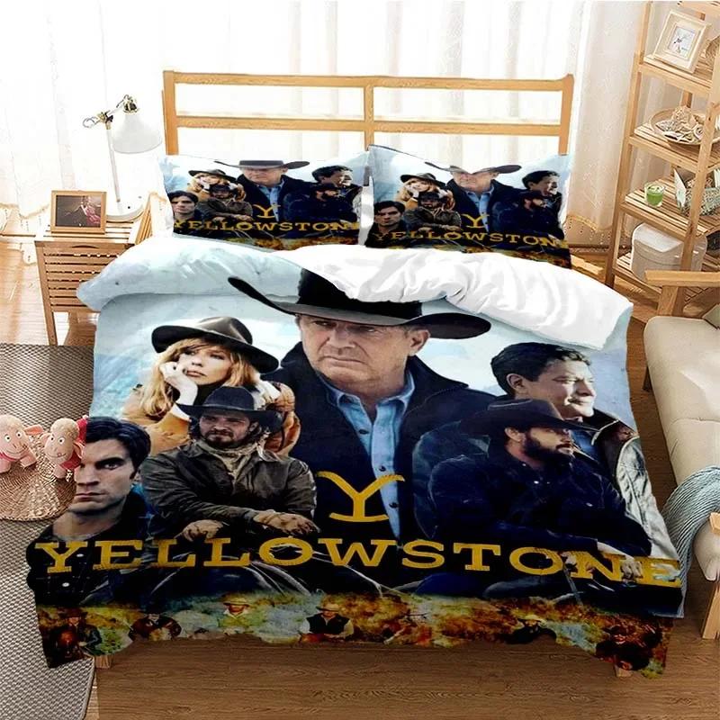 Постельное белье Yellowstone Fashion с цифровой печатью, комплект: пододеяльник, одеяло, кровать, односпальный, полуторный, двуспальный, королевский, молодежный, детский, для девочек, для мальчиков, подарок
