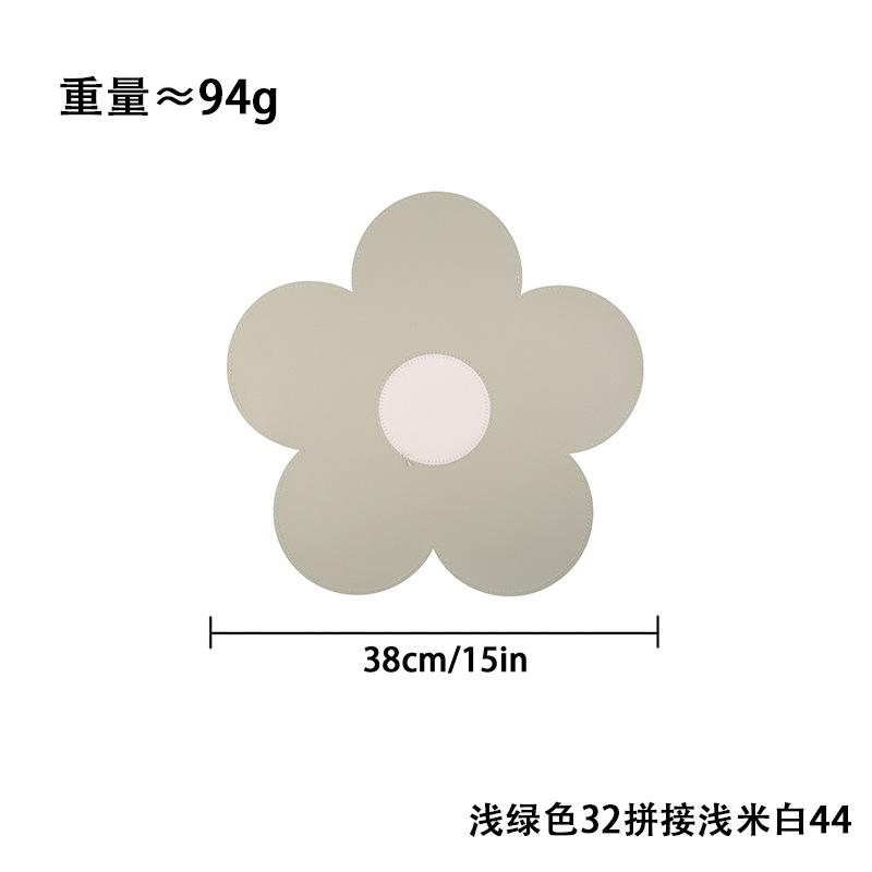 ins spring and summer explosion flower leather placemat thermal insulation waterproof oil-proof thermal insulation mat dining table mat petal coaster