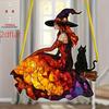 2D Плоская Акриловая Ведьма Цветная Украшение, Не Требуется Батареек/Электричества, Уникальное Внутреннее/Наружное Украшение, Многоцелевое Традиционное