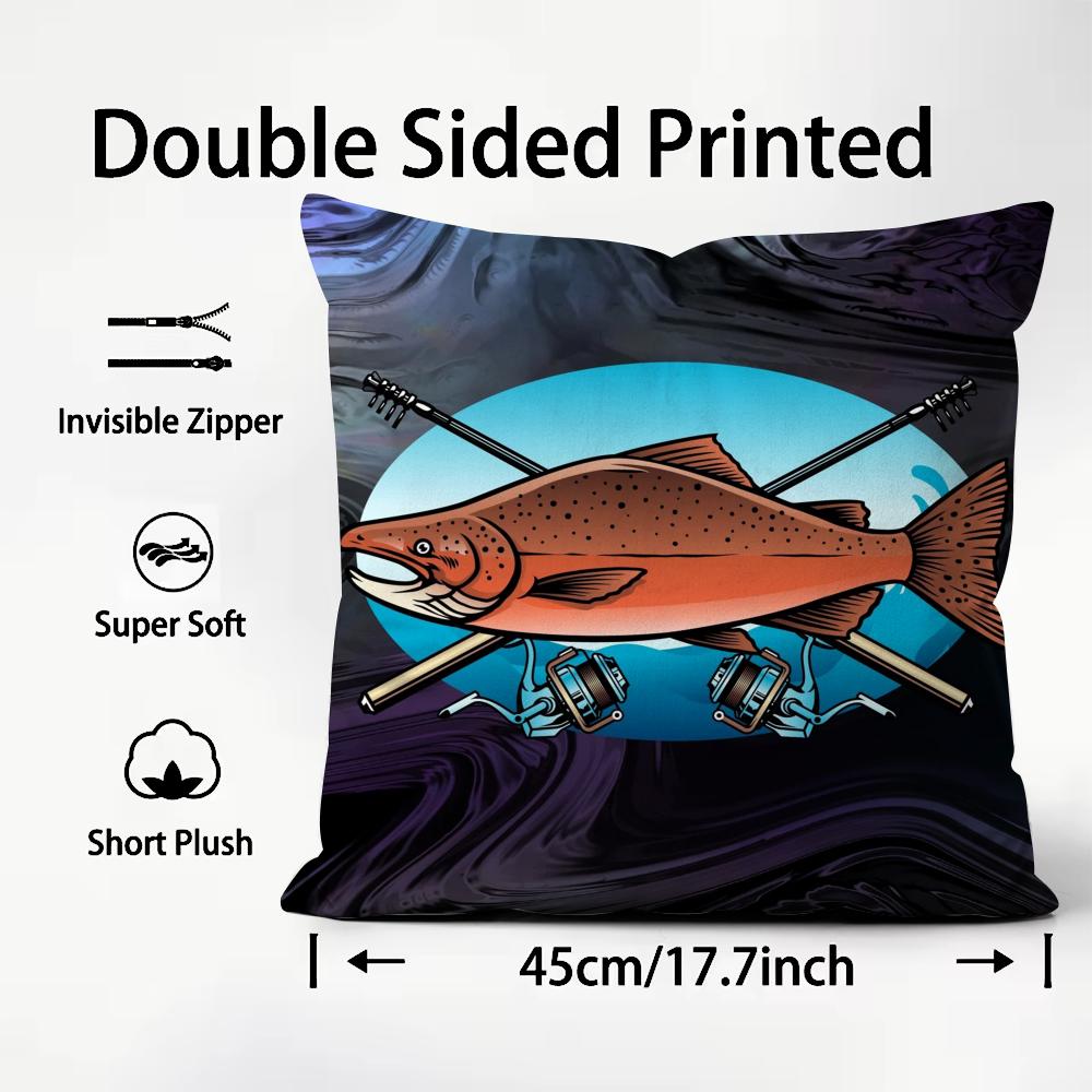 Popular Gear Brand BBerkleys Cushion Cover Plush Fabric Soft DoubleSided Printed Sofa Warm Winter Home Child Gift Pillow Case