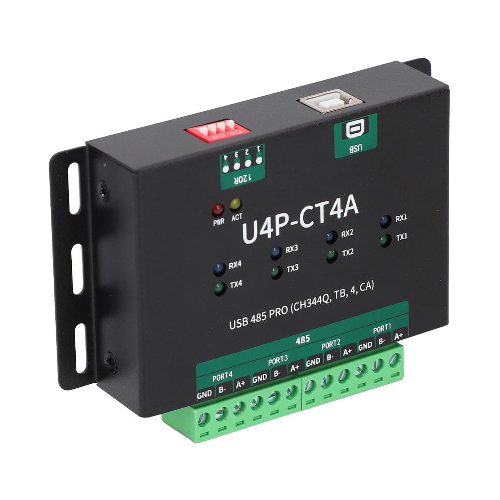 USB to 4 Way for RS485 Converter Adapter Industrial Grade Isolated USB Serial Port Module for CH344Q Chipset