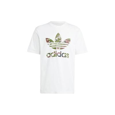 adidas Футболка с коротким рукавом Originals Letter Logo Print Round Neck, свободная, мужская, белая IS2894