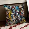 JJackson PPollock Art Cushion Cover Reversible Soft Durable Pillow Cover Home  Car MultiScene Use for Daily Comfort
