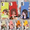 Sweet Girl Hand Drawns Phone Case For IPhone 14 13 12 11 XS X 8 7 6 Plus Mini Pro Max SE 2022 Soft Transparent Phone Cover