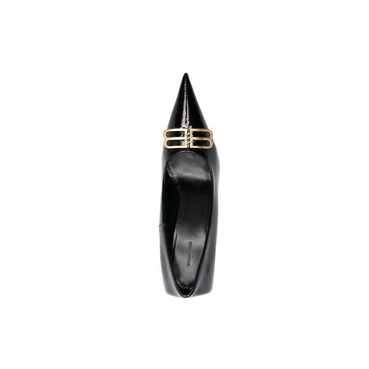 Balenciaga Туфли-лодочки Square Knife Bb 80 мм, цвет «Черная блестящая овечья кожа», женские, артикул 694712WBD821080