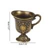 Carved Antique Teacup Ornaments European Style Holy Water Cup Retro Copper Teacup  National Trend