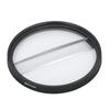62mm Double Split Diopter Filter Glass Double Half Moon Blur Special Effects Filter for Mirrorless Camera SLR Camera
