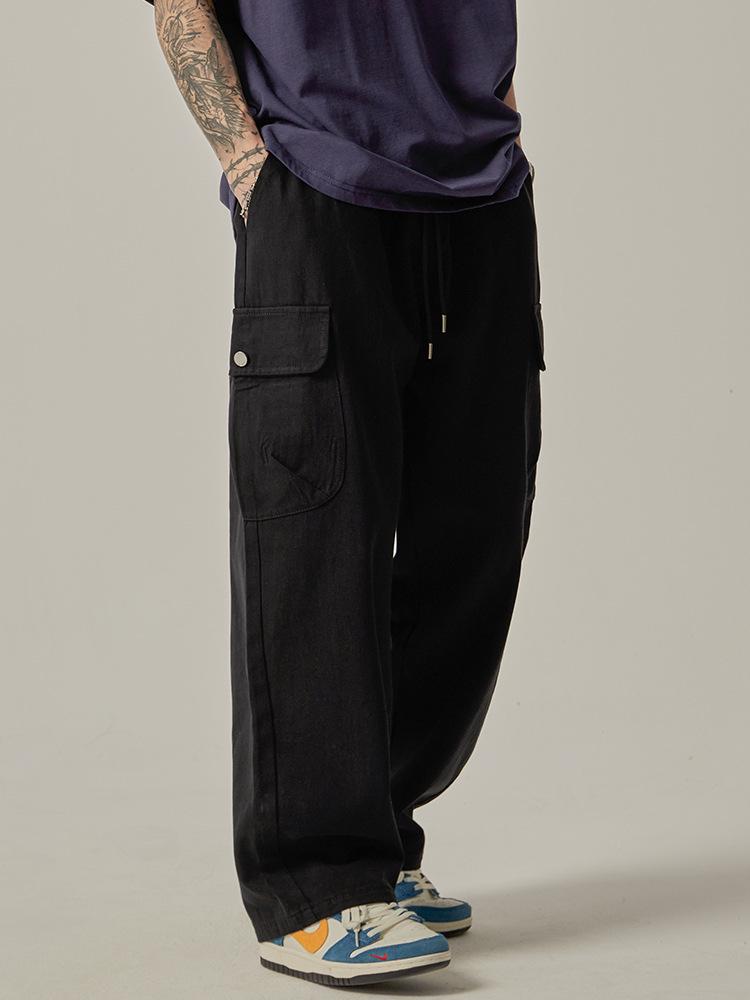 Мужской ретро японский комбинезон: Свободные повседневные брюки широкого кроя весна/осень