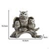 Owl Figurines Animal Statue Miniature Figurine Sculpture for Living Room Bedroom