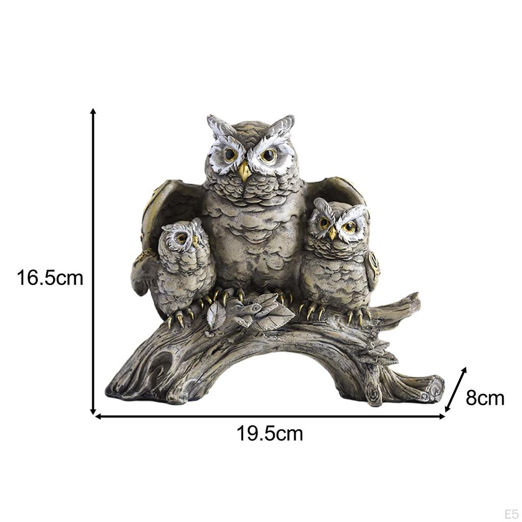 Owl Figurines Animal Statue Miniature Figurine Sculpture for Living Room Bedroom