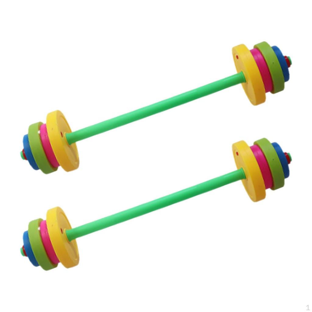 2 Pieces Kids Dumbbell Toy Children Barbell Fitness Equipment Lifting Training Home Exercise
