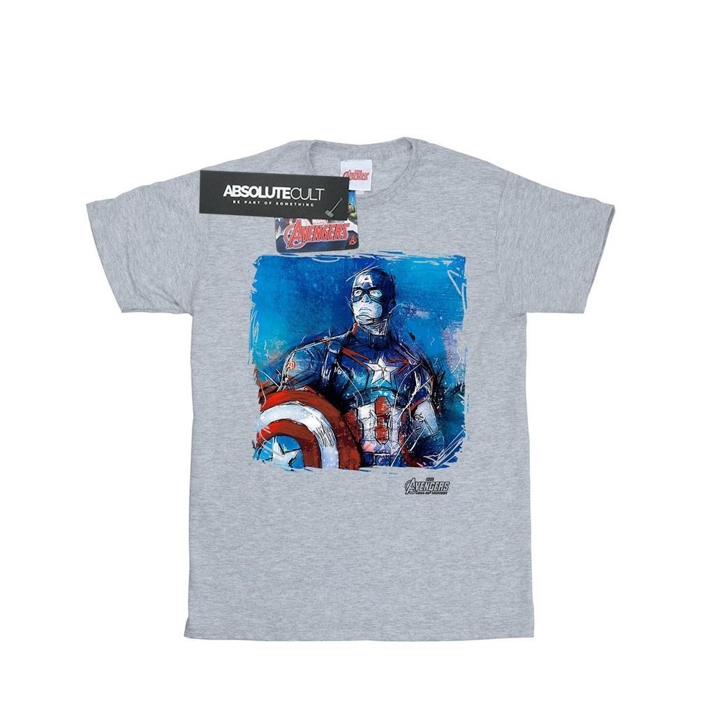 Captain America Mens Art Cotton T-Shirt