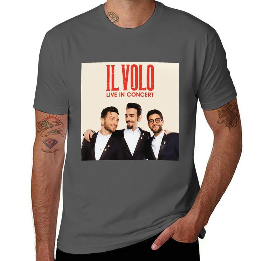 Футболка Il Volo Live In Concert Базовая Однотонная Повседневная Футболка