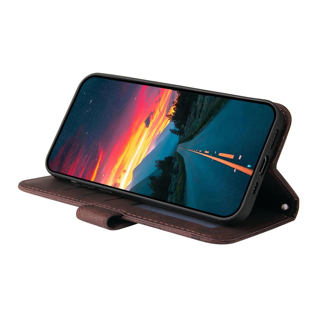 Для vivo Y29s 5G/Y04 4G Кожаные чехлы-кошельки Чехол для телефона с тактильным покрытием Подставка с ремешком